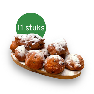 11 Oliebollen met rozijnen